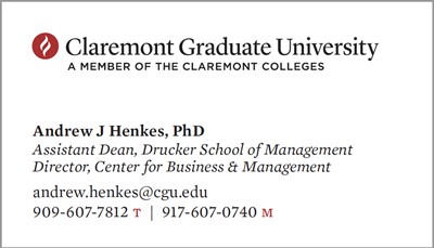 CGU Business Card